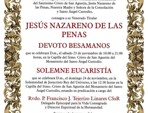 CULTOS SOLEMNES EN HONOR A JESÚS NAZARENO DE LAS PENAS